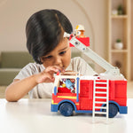 Bluey Firetruck | Firetruck, Exclusive Firefighter Bingo and Bob Bilby Figures | Raise The Ladder, Spin It Around and Roll Out The Hose | Includes Sticker Sheet