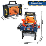 MUGEYMYD Kids Tool Bench Set with Electric Drill and Realistic Tool, Pretend Play Construction Workbench Toys for Toddlers, Build a Kids Tool Workshop Set for Boys and Girls, Ages 3-8.