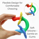 Everneer Silicone Teether Tube Stick for Babies – Textured Teething Toy with Grip Handle, Reaches Front Gums & Back Molars, BPA-Free, Easy to Hold