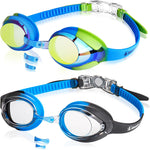 Keary Kids Swim Goggles for Toddler Kids Youth(3-12),Anti-Fog Waterproof Anti-UV Clear Vision Water Pool Goggles