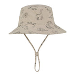 Durio Sun Hat Summer Sun Protection Bucket Hat Beach Sun Hats for Baby UPF 50+ Bucket Hats for Baby B Khaki Dinosaur 12-24 Months