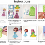 Diamond Art Kits for Kids, Arts and Crafts for Kids Ages 4-8,Craft Kits for Ages 8-12, Mosaics Bead Art,Painting Kits,24PCS Princess Gem Art Kits Best Gifts for Grils Boy Birthday