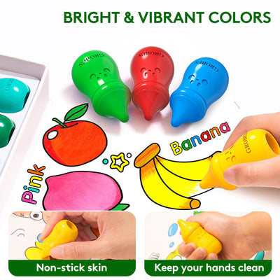 YSNYSN 8 Colors Baby Crayons for Toddlers 1-3, Non-Toxic Washable Jumbo Silky Crayons for Kids Ages 4-8, Easy Grip,Engaging and Educational Art Supplies and Gift for Babies
