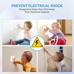 BABY PROOF ME 24 Pack Outlet Covers & Removal Tool Baby Proofing, Provide Shock Prevention and Easy Installation, Safe and Secure Plastic Plug Covers for Power Sockets (24 Outlet Covers)