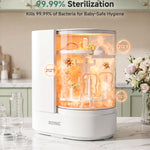 SIJING Bottle Washer Pro, Baby Bottle Washer, Bottle Sterilizer and Dryer, All-in-One Bottle Washer with Visible Glass Chamber, 40-Jet Deep Cleaning, Fits Pump Parts and Baby Essentials