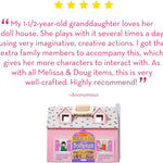 Melissa & Doug Fold and Go Wooden Dollhouse With 2 Dolls and Wooden Furniture,Multi,One Size