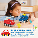 Battat – Wonder Wheels – Toy Emergency Vehicles – Ambulance, Police Car, Fire Truck – Rescue Set for Kids – Movable Parts – 1 Year + – Emergency Vehicles (Pack of 3)