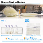 Ugotfeels Breastmilk Storage Container with Freezer Flattener Kit to Flatten Standing Breast Milk Bags in Organizer Bins Save Refrigerator Space(2 Pack)