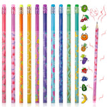 Outus 40 Pieces Scented Pencils for Kids Colorful Fruit Themed HB Graphite Pencils with Erasers Cute Office Tools with Fruit Themed Elements for School Stationery Classroom Party Reward Supplies