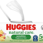 Huggies Natural Care Sensitive Baby Wipes, Unscented, Hypoallergenic, 99% Purified Water, 12 Flip-Top Packs (768 Wipes Total), Packaging May Vary