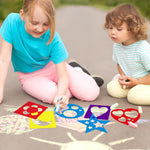 Chinco 24 Pieces Shape Geometric Tracing Stencils Set for Kids Children Simple Painting Shape Templates Geometric Drawing Stencils Templates for Toddlers Preschooler Drawing DIY Craft