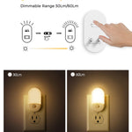 L LOHAS LED Motion Sensor Night Light, Motion Activated Night Light, 4Pack, 3000K Warm White, Night Lights Plug into Wall Motion Sensor, 30/60LM Adjustable Brightness, for Kids Adults Bathroom Kitchen