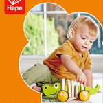 Hape Wooden Walk-A-Long Croc for Babies| Pull & Pull Walking Toy for Toddlers 12 Months and Up