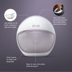 Elvie Curve - Manual Wearable Breast Pump - Hands-Free, Kick-Proof, Portable Silicone Pump that Can Be Worn in-Bra for Gentle, Natural Milk Expression - Breast Feeding Essentials