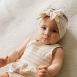 Baby Bling 2PK FAB-BOW-OUS®: petal + oatmeal