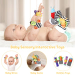 iAOVUEBY Baby Gift Set, Baby Shower Gifts, Black and White High Contrast Baby Toys 0-6 Months for Newborn Essentials Infant Rattle Socks Elephant Toys Blanket Onesies Baby Gift Basket for Girls Boys