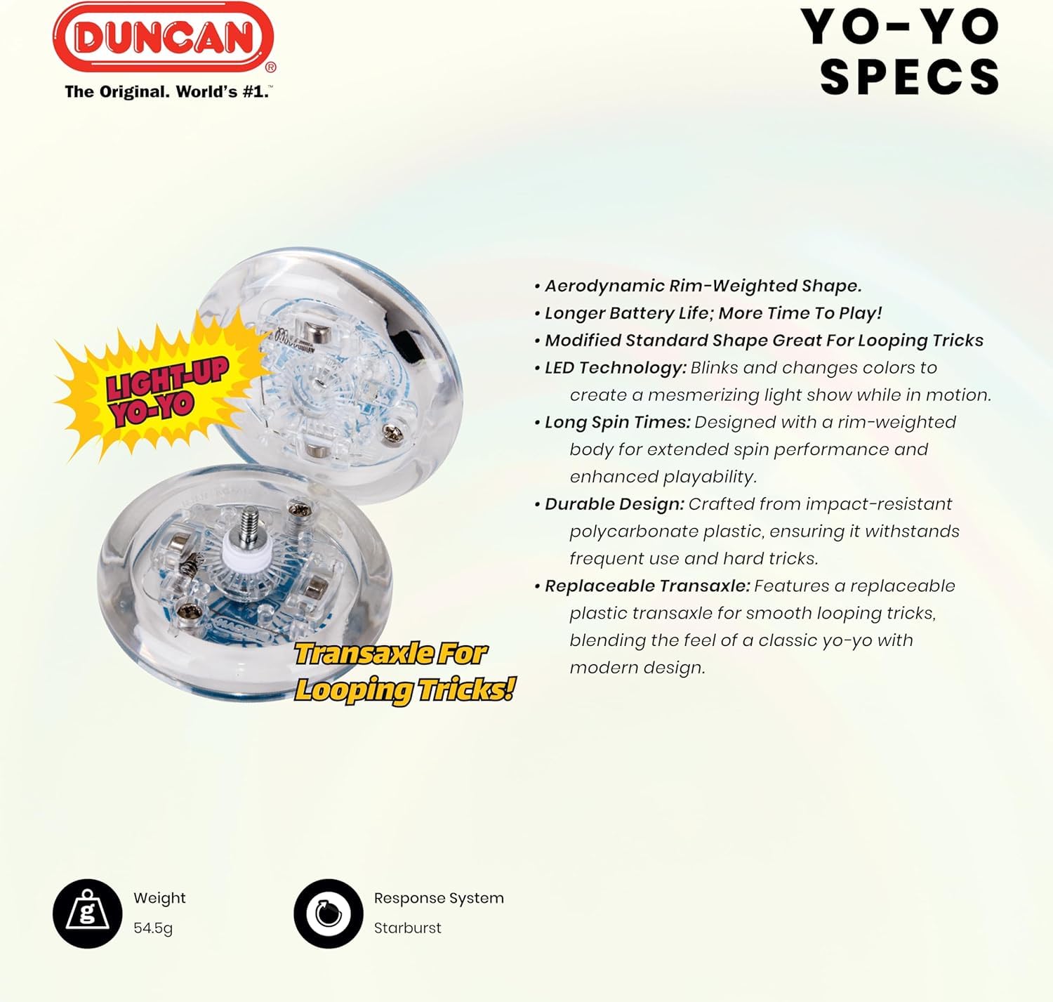 Duncan Toys Limelight LED Light-Up Yo-Yo, Beginner Level - Activity ...