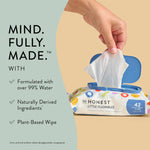 The Honest Company Potty Training Bundle | Plant-Based, Fragrance-Free Toddler Flushable Wipes (42 Count) + Size 2T/3T Training Pants (66 Count) (up to 34 lbs) | Let's Color + See Me Rollin'