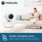 Motorola Nursery VM36XL Video Baby Monitor Camera, 480x272p, 1000ft Range, 2.4 GHz Wireless, 5" Screen, 2-Way Audio, Pan/Tilt/Zoom, Temp, Night Vision
