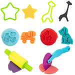 Dough Tools for Kids, 46Pcs Dough Toys Include Play Food Molds - Cupcakes, Ice Cream, Noodle, Play Bulk Pack with Roller, Cutters, Scissor, Dough Mat and Storage Bag Gifts (Tools)