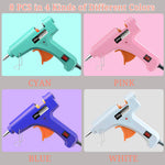 Mini Hot Glue Gun, 8 Pack Hot Glue Guns for Crafts with 40 Sticks Melt Glue Gun, Small Hot Melt Gun Set Arts Craft School DIY Arts Class Projects Home Quick Repairs