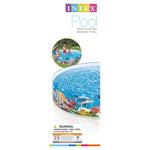 Intex Deep Sea Blue 8 Feet x 18 Inch SnapSet Instant Round Plastic Above Ground Swimming Kiddie Pool for Ages 3 Years and Up, Blue