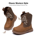 Ahannie Toddler Cowboy Boots Boys Girls Western Boots with Hook Loop