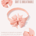 jollybows 40pcs Baby Girls Grosgrain Ribbon Hair Bows Headbands 3" Hair Band Hair Accessories for Infants Newborn Toddler