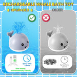Gigilli Bath Toys for Kids Ages 1-3, Baby Bath Toys 1 2 3 Year Boy Girl Valentines Gifts for Babies 6-12-18 Months, Light Up Whale Bath Toy Sprinkler Toddler Birthday Bathtub Fountain Pool Water Toy