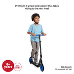Radio Flyer Kickstart Max, Lightweight and Foldable Two-Wheel Kick Scooter Ages 8+, 220 lb Max, Large Wheels and Front Suspension for Smooth Ride