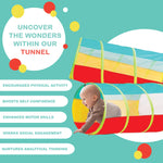 5pc Kids Play Tent for Toddlers with Ball Pit, Crawl Tunnel, Indoor & Outdoor Playhouse, Jungle Gym, Toys for Boys & Girls, Includes Dart Balls, Teepee & Basketball Hoops