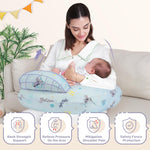 AMASKY Nursing Pillow for Breastfeeding, Breastfeeding Pillows for More Support for Mom and Baby, with Plus Size Ergonomic Design and Removable Cotton Cover, Blue, Pallet of Product