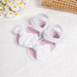 Miamooi Infant Baby Girls Boys Sandals Summer Bowknot Crib Shoes Toddler Pu Leather Flower Soft Rubber Sole Dress Flats First Walker Shoes