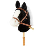 MUOVE 36'' Plush Horse Riding Stick , Handsewn Head, Sturdy Wood Stick, Plus Neighing & Clip-Clop Sounds