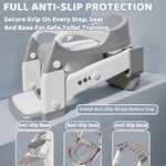 2-in-1 Toddler Potty Training Toilet Seat with Step Stool Ladder – Adjustable Height Potty Chair Urinal for Baby Boys Girls Age 1-3, Foldable Training Potty with Splash Guard & Anti-Slip Feet, Grey