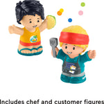 Fisher-Price Little People Musical Toddler Toy Serve It Up Food Truck Vehicle with 2 Figures for Pretend Play Kids Ages 1+ Years