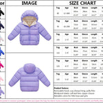 Baby Girls' Boys' Winter Coat Warm Hooded Puffer Jacket Toddler Kid Fleece Lining Outerwear purple 90