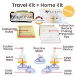 LifeVac Home & Yellow Travel Combo Kit - Portable Suction Rescue Device, First Aid Kit for Kids and Adults, Portable Airway Suction Device for Children and Adults