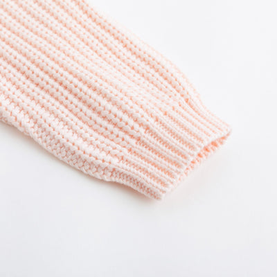 Curipeer Baby Girls Knitted Cardigan Sweater Infant Neutral Solid Outfits Sweaters for Autumn and Spring 3T Pink