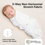 3-Pack Organic Baby Swaddle Sleep Sacks - Swaddles for Newborns, Infant 0-3 Months, Baby Girls, Boys, Soft & Snug Newborn Sleep Sack, Nursery Swaddling Blankets, Velcro Closure (Candy)