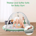 Lupantte Activity Gym / Play Mat with Replaceable Washable Covers for Baby Tummy Time with Toys for Visual, Hearing, Touch, Cognitive Development for Newborn to Toddler as Shower Gift