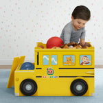 Delta Children CoComelon School Bus Toy Box - Greenguard Gold Certified