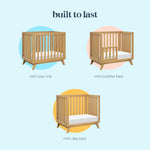Davinci Otto 3-in-1 Mini Baby Crib with 4 Inch Mattress Included - GREENGUARD Gold Certified - Baby Crib Convertible to Toddler Bed & Daybed - 4 Adjustable Heights - Easy to Assemble - Honey