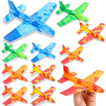 Teyva Daily 10 Pack Airplane Toys, Throwing Foam Planes for Kids Foam Airplanes Gliders Birthday Party Favor Gifts Stocking Filler Stuffer for Kids Boys Girls 8 9 10 11 12 Year Old (Camouflage Colors)