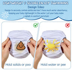 Durio Swim Diaper Washable Swimming Diapers Unisex Toddler Newborn Swim Diaper Reusable Girls Boy B Blue Seaworld 2-3T