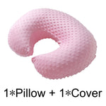 ESEN Baby Nursing Pillow and Body Positioner for Breast Feeding and Bottle Feeding, Ultra Soft Baby Breastfeeding Pillows with Removable Nursing Pillow Cover for More Support for Mom and Baby (Pink)