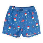 RUGGEDBUTTS Boys UPF50+ Sun Protection Novelty Swim Trunks - Freedom Fireworks, 6-12m