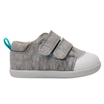 Ten Little First Walker Baby Shoes & Toddler Shoes for Boys & Girls - Lightweight, Breathable Cotton Baby Walking Shoes - Non-Slip, Wide-Feet Walking Shoes for Babies - Heather Gray, Size 5