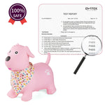 INPANY Bouncy Dog Hopper for Toddlers-Hopping/Bouncing/Bounce Hoppers, Jumping Toys, Inflatable Ride-on Animal Toy for Kids/Boys/Girls 2, 3, 4, 5 Years Old Gifts(Pump Included)