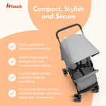 hauck Lightweight and Compact Travel Baby/Toddler Foldable Stroller, Sport, Grey
